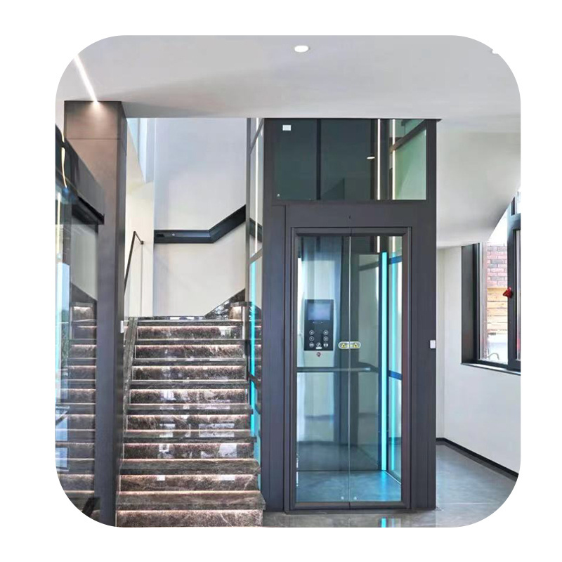 Customized villa elevator easy installed hydraulic home villa elevator lift wall mounted goods elevator platform