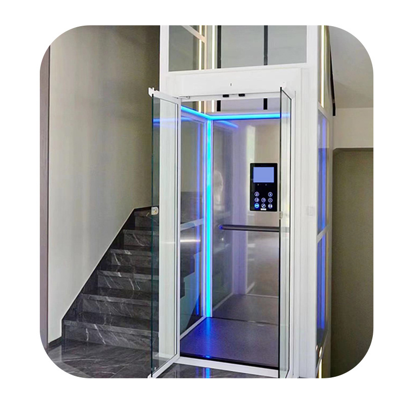 Customized villa elevator easy installed hydraulic home villa elevator lift wall mounted goods elevator platform