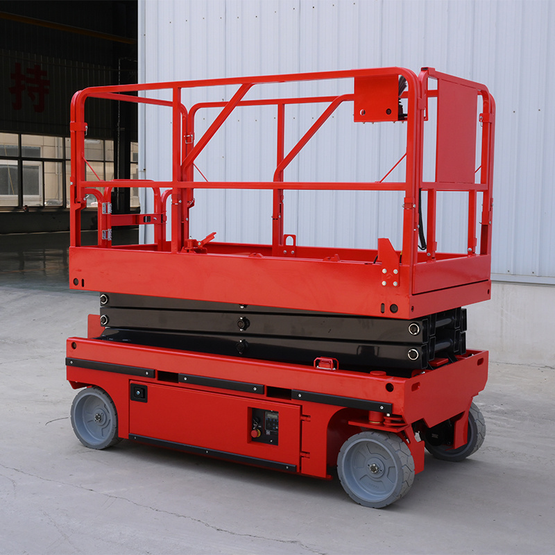 Rough Terrain Electric Diesel Man Lift Tracked Driven Crawler Scissor Lift lifting equipment on Tracks Mobile freight elevators