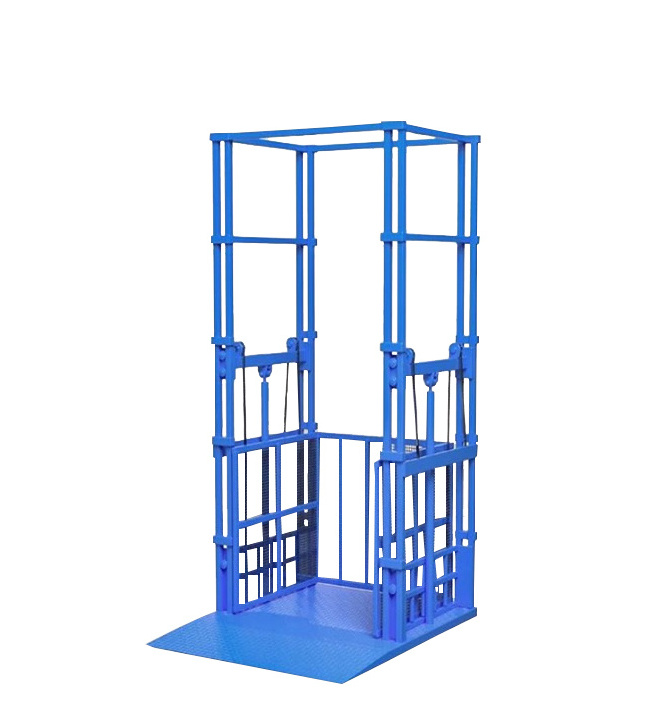 Chinese Warehouse Guide Rail Cargo Lift Platform Freight Elevator Price for Sale