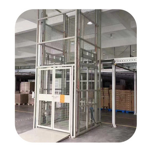 First class quality goods elevator platform industrial hydraulic vertical guide rail cargo lift with customized service