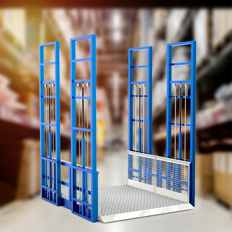 Chinese Warehouse Guide Rail Cargo Lift Platform Freight Elevator Price for Sale