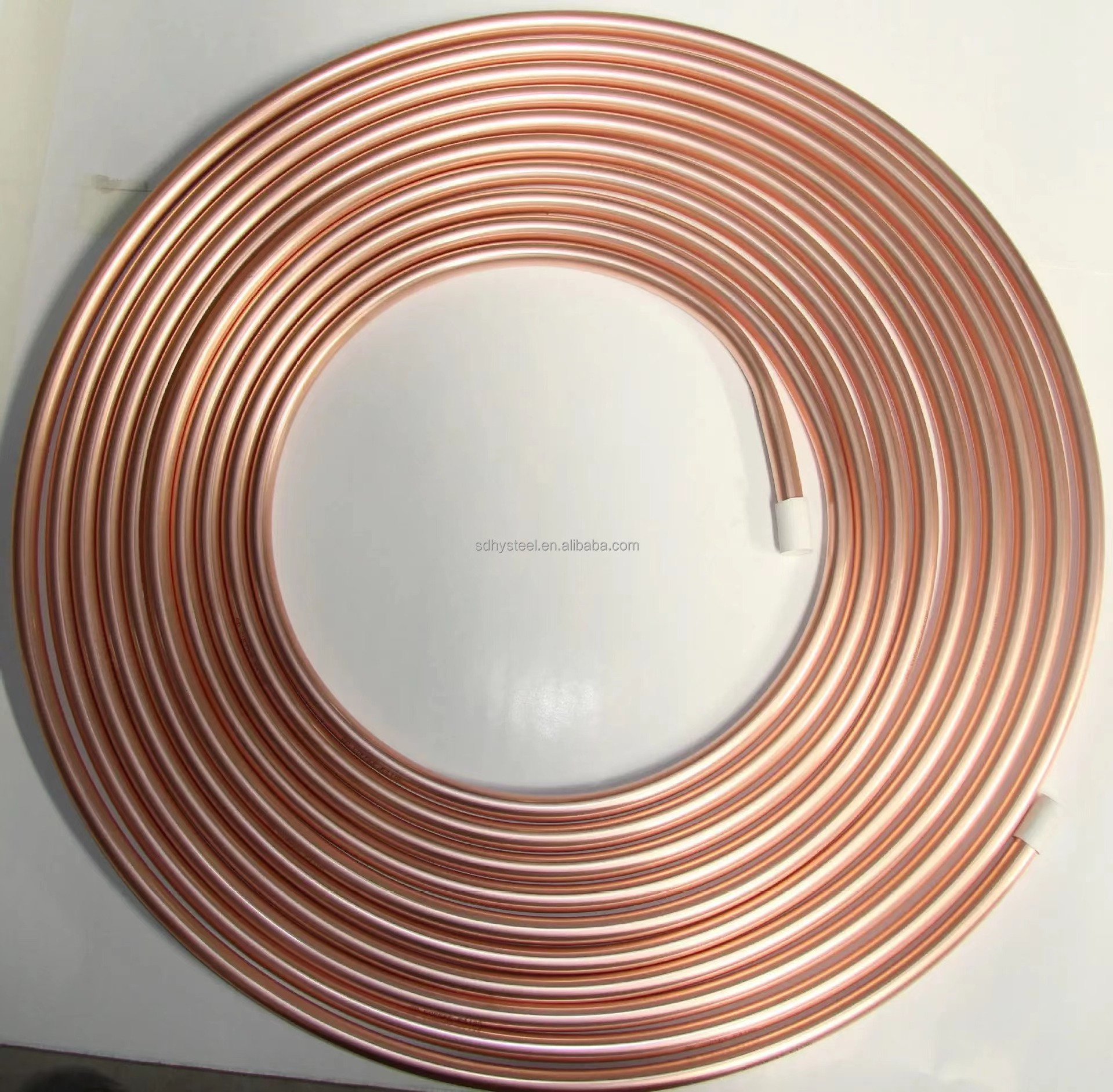 Pancake Copper Tube 1/4'' 3/8'' 1/2'' 5/8'' Refrigeration Copper Pipe Flexible For Air Conditioner