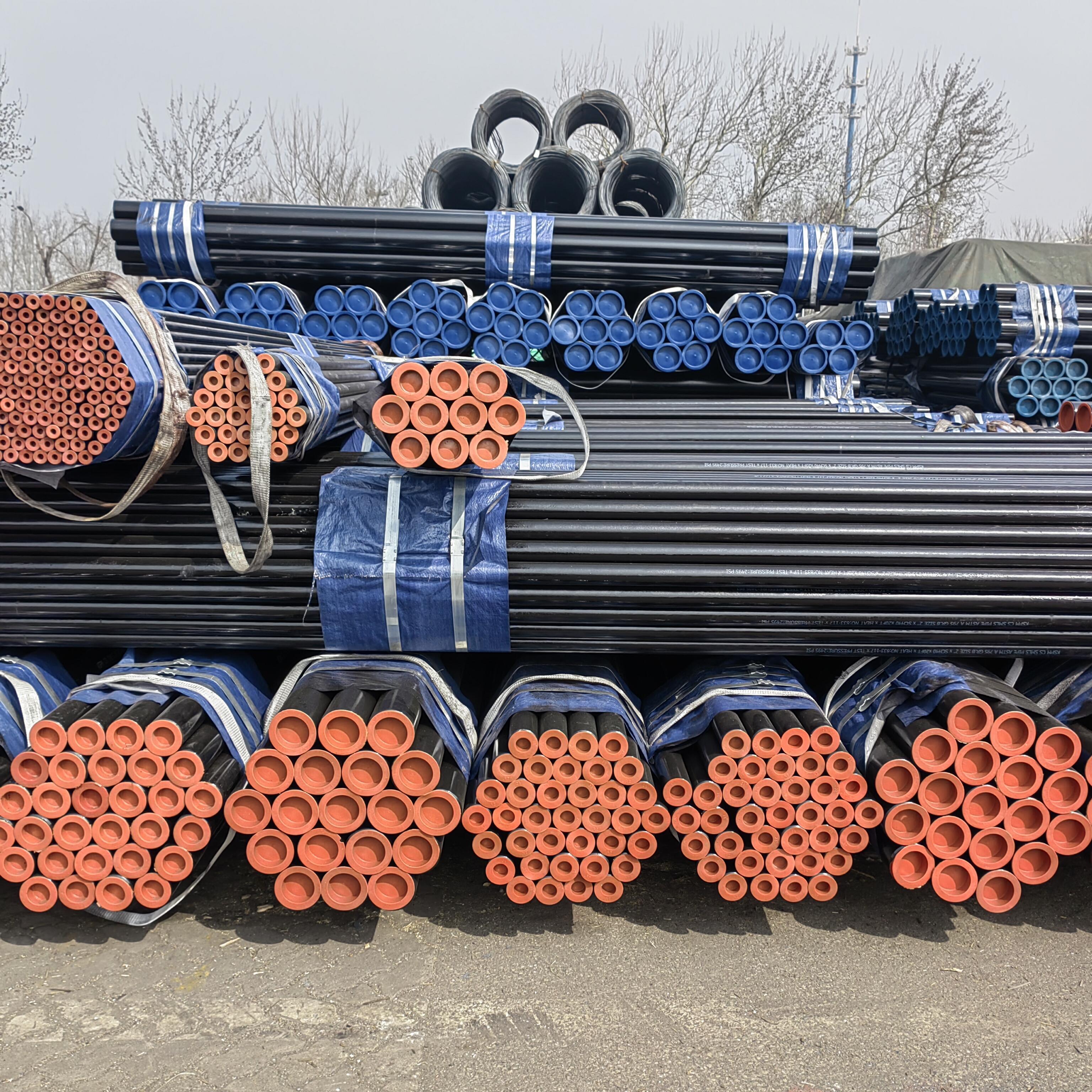 Factory Direct American European Standard ASME B36.10M ASTM API 5L API 5CT Carbon Steel A106 Seamless Welded Pipe Drilling 6m