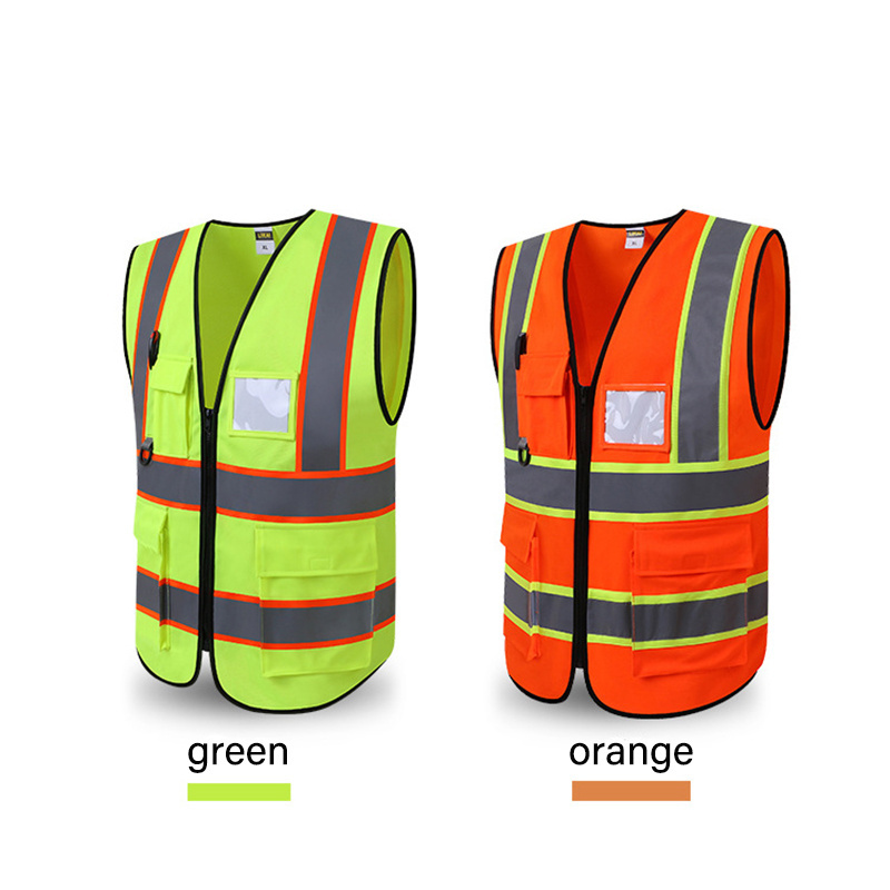 Free Sample High Safety Vest Reflective Jacket Reflective Vest With Pockets