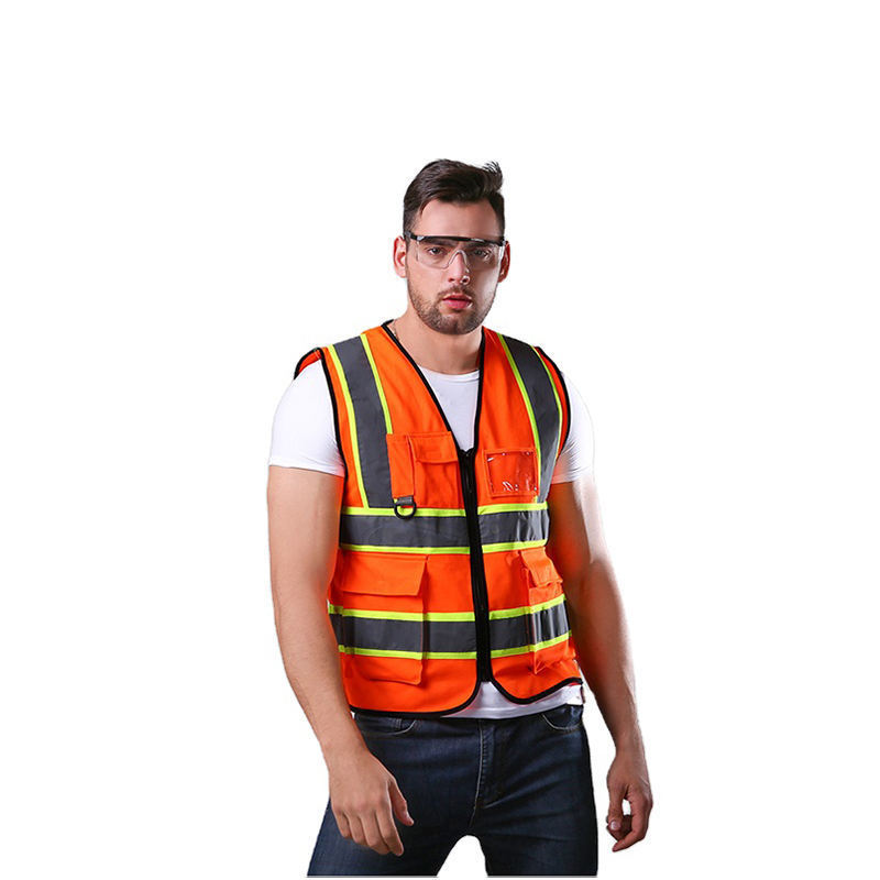 Driving Reflective Safety Suit Waterproof Reflective Jacket Safety Vest With Pocket Two horizontal and two vertical reflective