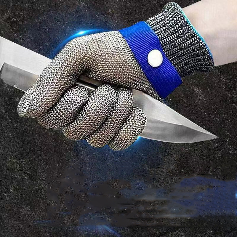 Barbed wire mesh butcher's protective hands safety gloves Stainless steel meat cutting gloves used for butcher's gloves