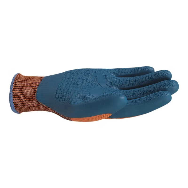 polyester fiber waterproof wear-resistant and high temperature impregnated moving protective labor protection gloves orange