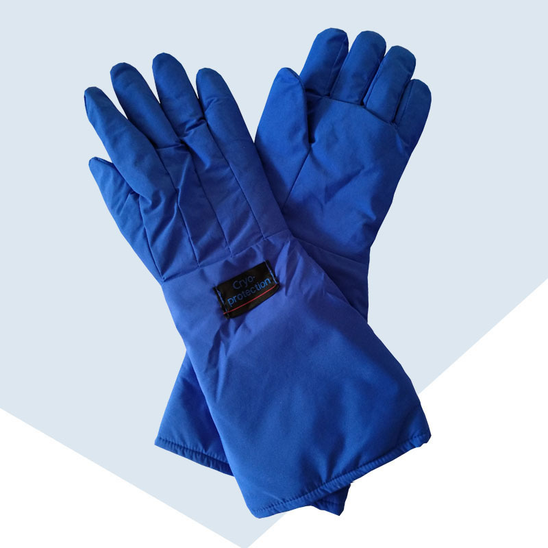 Wholesale EN 511 38 cm Blue Cryogenic Liquid Nitrogen Freezer Gloves Waterproof Warm Work Gloves