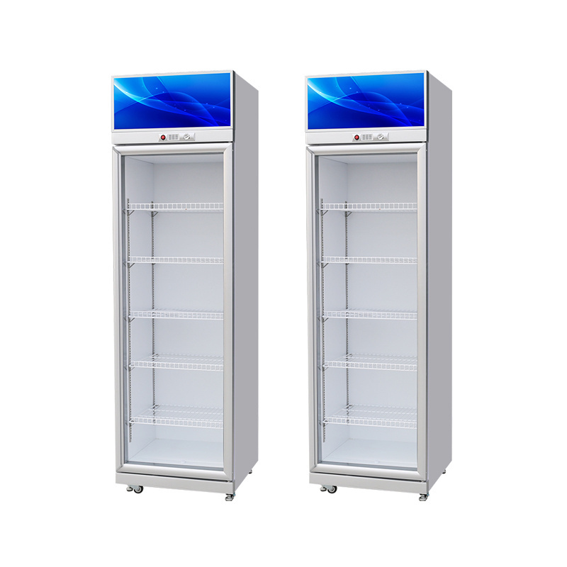 free logo design beer can display fridge Pepsi Refrigerator with Glass Door for Beverage Display and Promotion