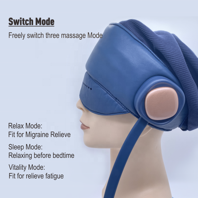 Rechargeable Head Massager Airbag massage Hot Compress  Migraine Relief Cap for Headache Tension Stress Relief