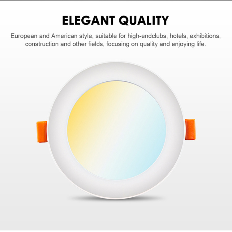 High CRI Anti-Glare Google Alexa Zigbee Tuya Smart Led Downlights Rgb Recessed Ceiling 9w Down Light