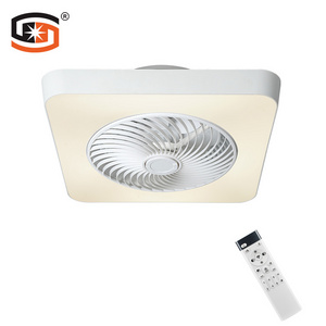 Factory Wholesale Price Indoor Lighting Round Square Surface Mounted Adjustable Ceiling Fan With Light