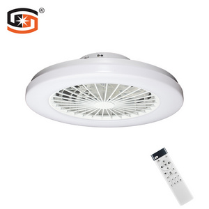 Modern Custom Design Aluminum 6 Speed Control Restaurant Fan Lamp Dimmable Led Ceiling Fan Light