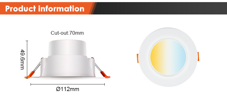 Wifi Tuya Smart Voice Control Recessed Ceiling Led Down Lights Led Recessed Down Light Dimmable Downlight