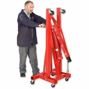 2 Ton Hydraulic Folding Engine Crane Stand Hoist Lift Jack With Wheels Workshop Hydraulic Use