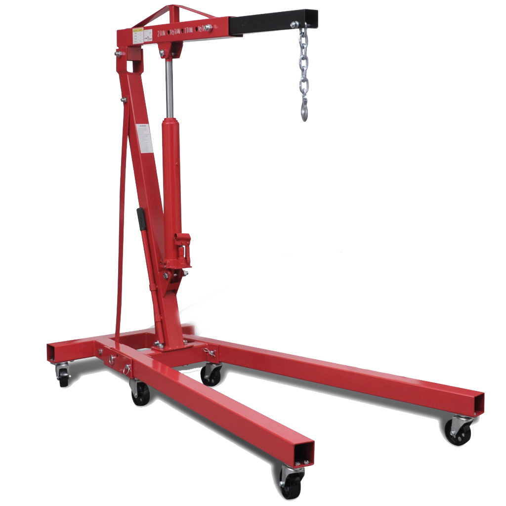 2 Ton Hydraulic Folding Engine Crane Stand Hoist Lift Jack With Wheels Workshop Hydraulic Use