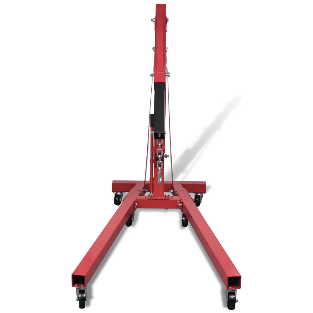 2 Ton Hydraulic Folding Engine Crane Stand Hoist Lift Jack With Wheels Workshop Hydraulic Use