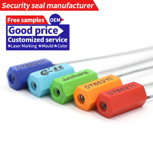 JCCS101 container seal metal hexagon cable seal lock long adjustable wire cable cable seal plastic