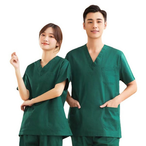 Female summer thin short sleeve cotton operating room nurse uniform doctor brush hand gown surgical gown long sleeve scrubs