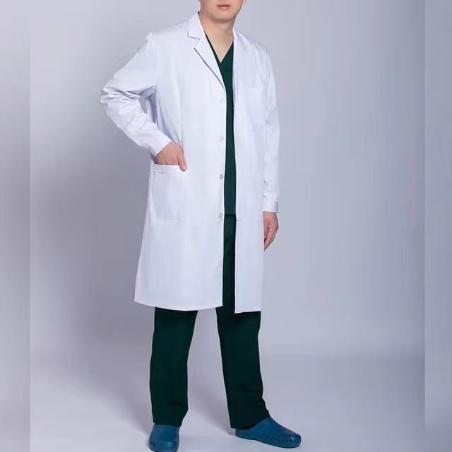 High-end quality lab coat white lab coats surgical gown 100% cotton fabrics first quality used clothing uniform work uniform