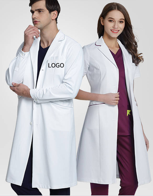 Custom logo Medical Hospital Women Men White Comfortable Doctor Nursing Clothing Uniform