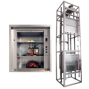 Multiple floors commercial public private buildings small freight elevator lift carry food Dumbwaiter within modern structures