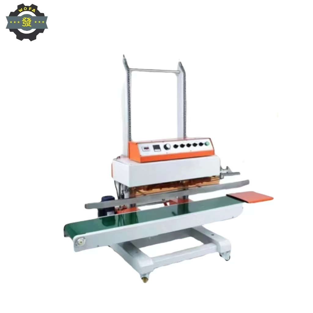 QLF-1680 Big package Vertical Continuous Band Sealer loading 10kg 15kg 25kg bag sealing machine rice bags sealing machine