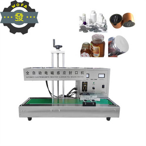 JIAHE 35-85mm Electromagnetic Continuous Heat Induction Sealer Aluminum Foil Film honey Plastic Bottle Capping Sealing Machine