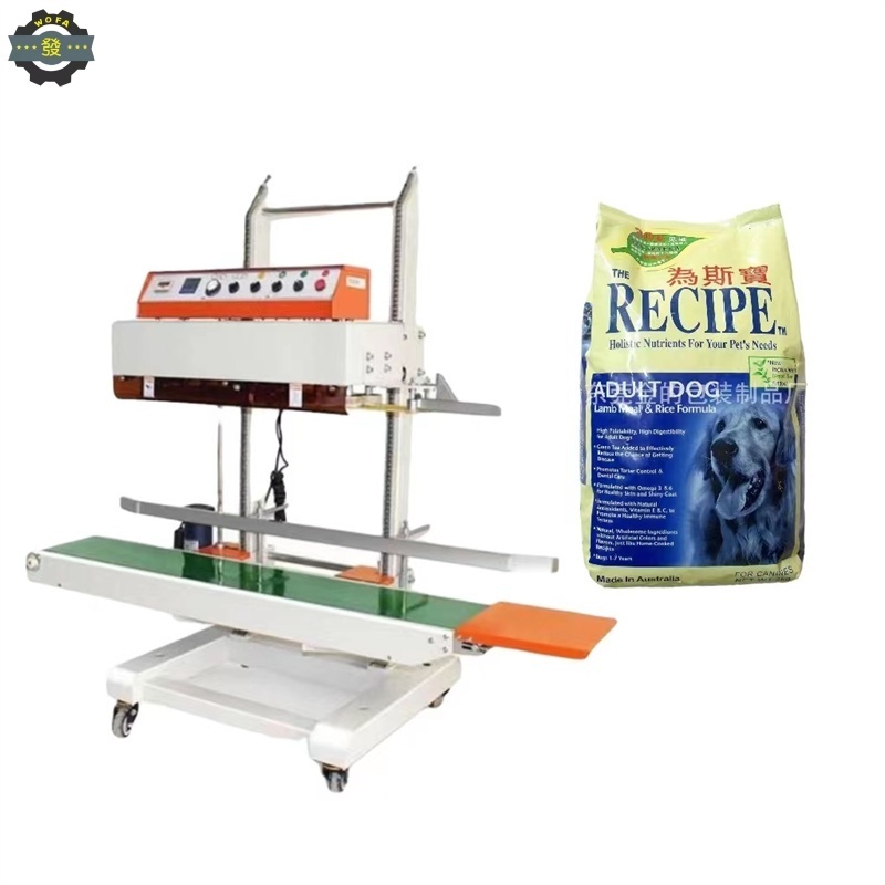 QLF-1680 Big package Vertical Continuous Band Sealer loading 10kg 15kg 25kg bag sealing machine rice bags sealing machine