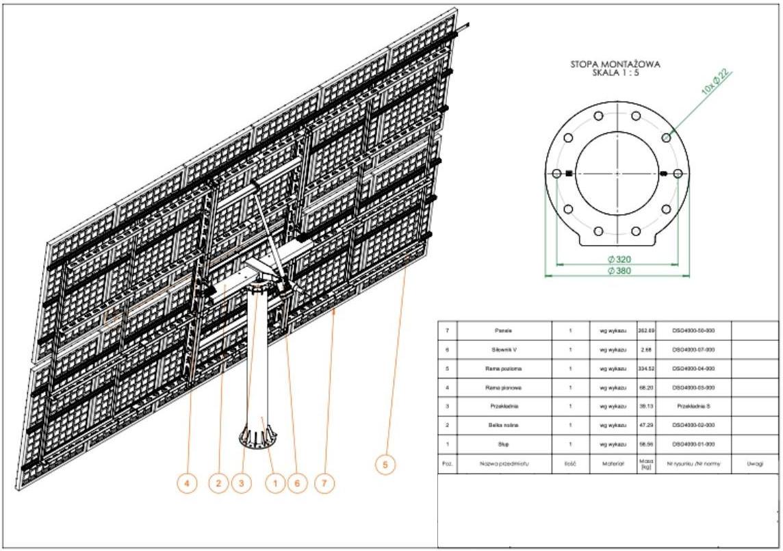 20piece solar panels sun tracking system dual axis