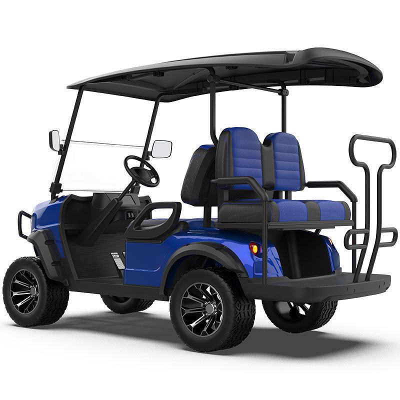 2024 New Pink Black Custom 4 Seater 6 Passenger Club Car Put into Bay Electric Golf Cart With 6 Volt Golf Cart Battery