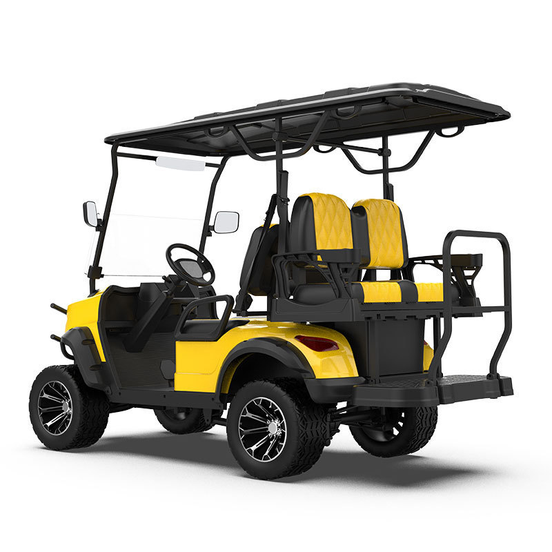 Legal 4 Seater Electric Golf Cart Off Road Street CE 48V Club Car Precedent Golf Cart Front Fascia Black 3m Soccer Camera 1700mm