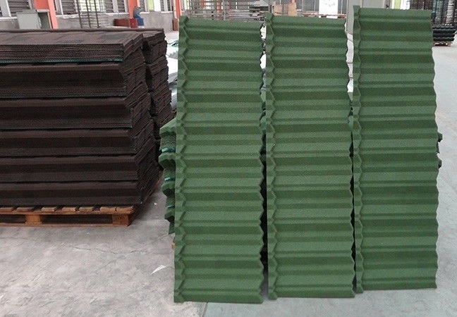 Chinese roof tile roofing sheet construction materials stone color coated metal roof tiles factory price