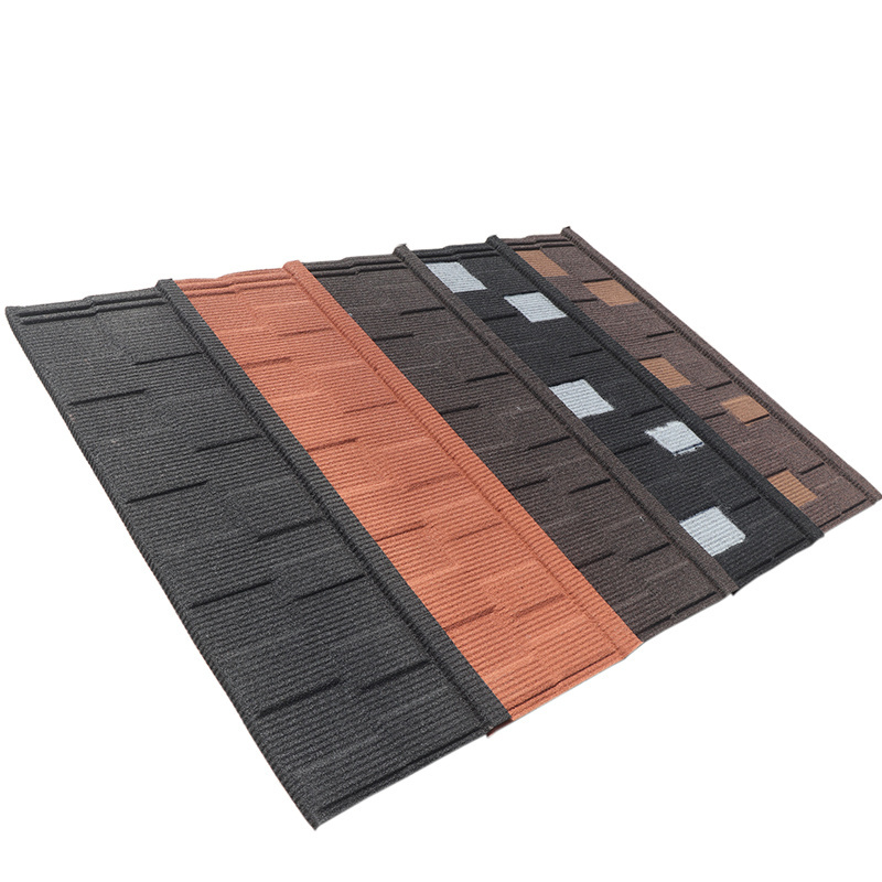 Metal Building Materials Tin Roof Mixed Colorful Stone Coated Steel Roofing Tiles