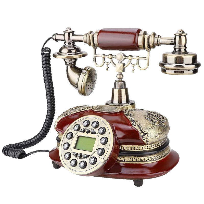 New European vintage  wood home telephone old creative fashion antique telephone landline