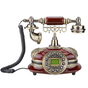 New European vintage  wood home telephone old creative fashion antique telephone landline