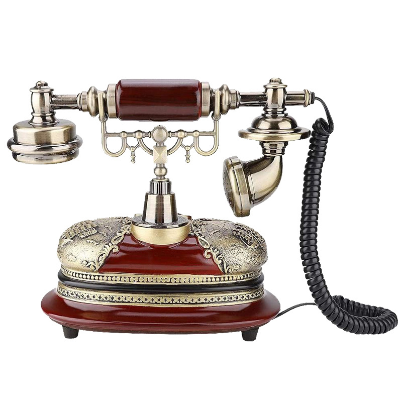 New European vintage  wood home telephone old creative fashion antique telephone landline