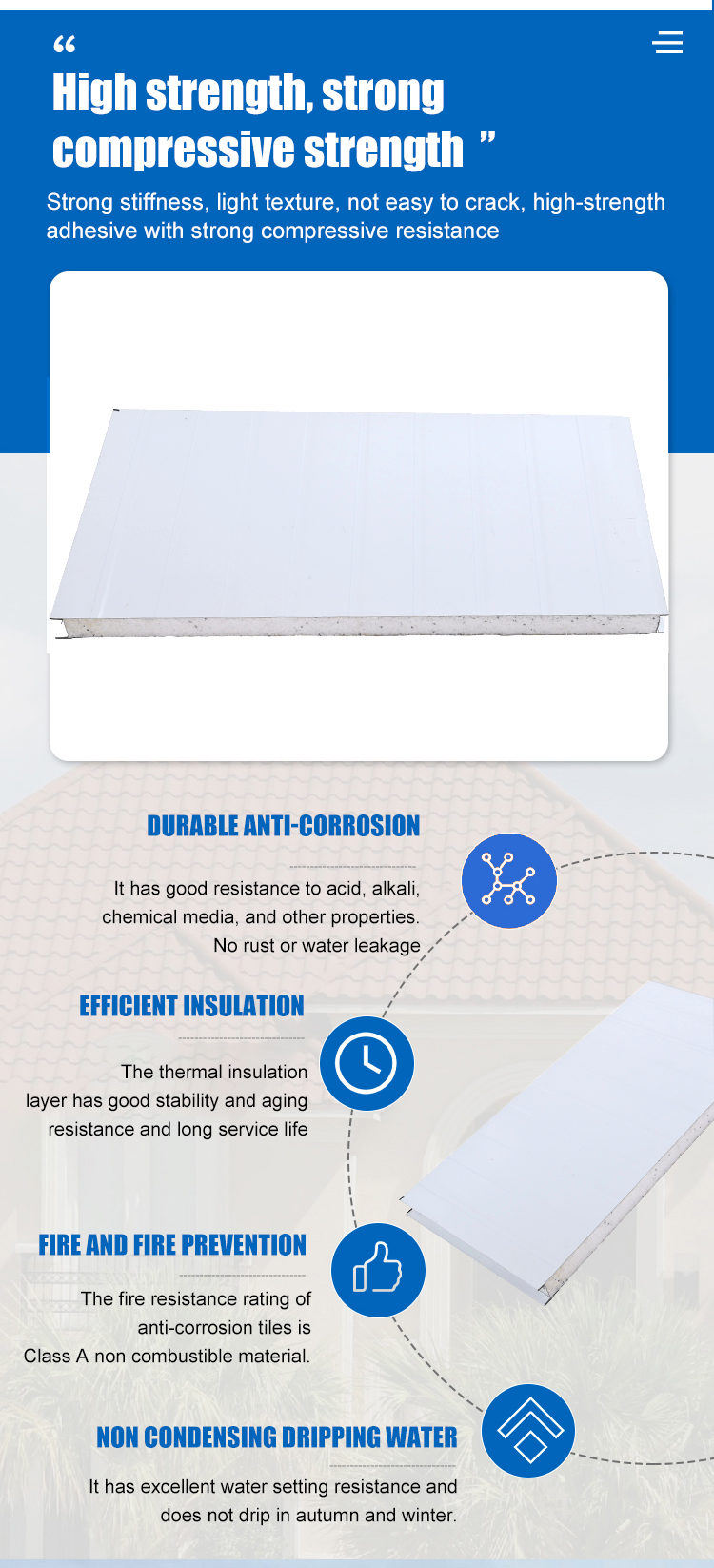 Waterproof Insulation Rock Wool Board Pu Polyurethane Sandwich Panel Wall Insulated Panels