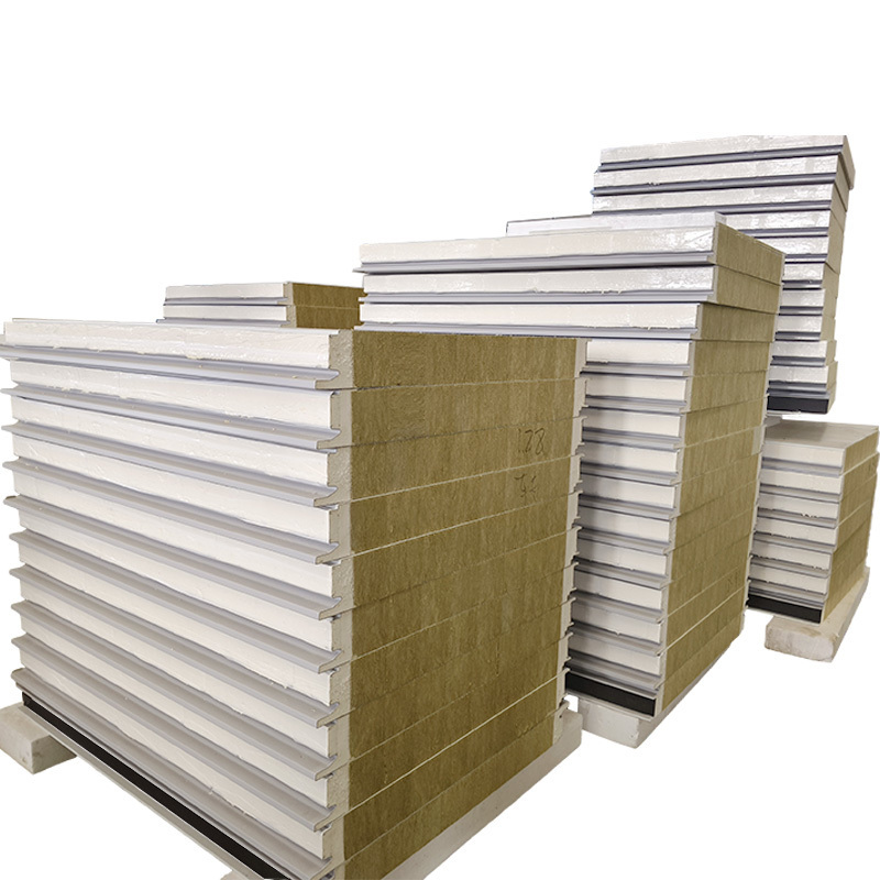 Professional Manufacture Compressed Rock Wool Pu Sandwich Wall Panel Thermal Insulation Polyurethane Panels