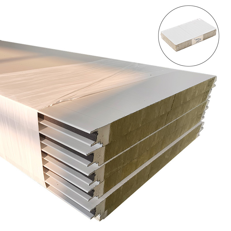 Fast Delivery Rock Wool Insulation Board Sandwich Panel Pu Polyurethane Foam Sandwich Panels