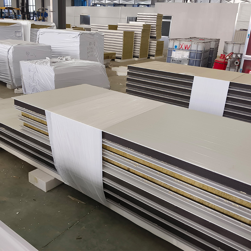 Fast Delivery Rock Wool Insulation Board Sandwich Panel Pu Polyurethane Foam Sandwich Panels