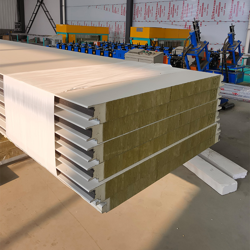 Professional Manufacture Compressed Rock Wool Pu Sandwich Wall Panel Thermal Insulation Polyurethane Panels