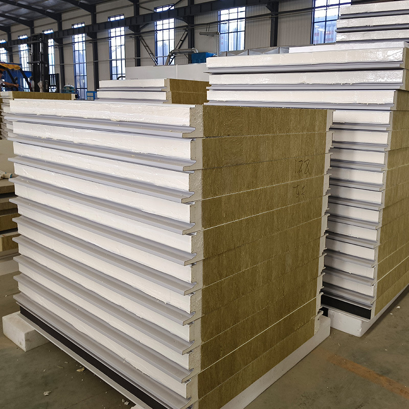 Fast Delivery Rock Wool Insulation Board Sandwich Panel Pu Polyurethane Foam Sandwich Panels