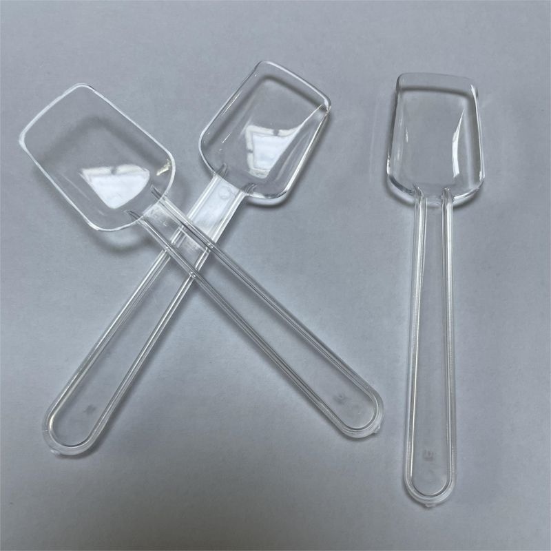 Transparent colorful plastic mini ice-cream scoop spoons disposable