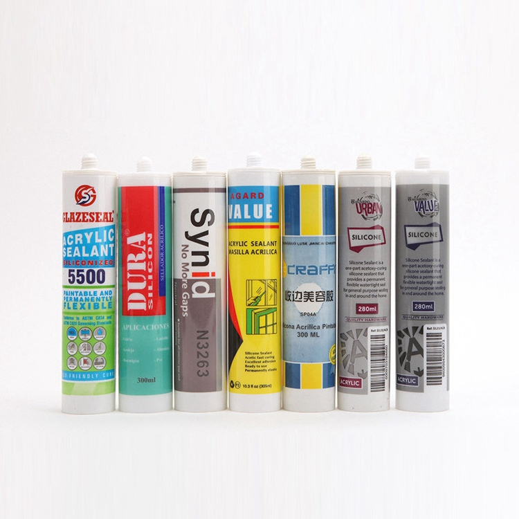 Shandong High Quality OEM 300ml 280ml clear and white acrylic painters caulk