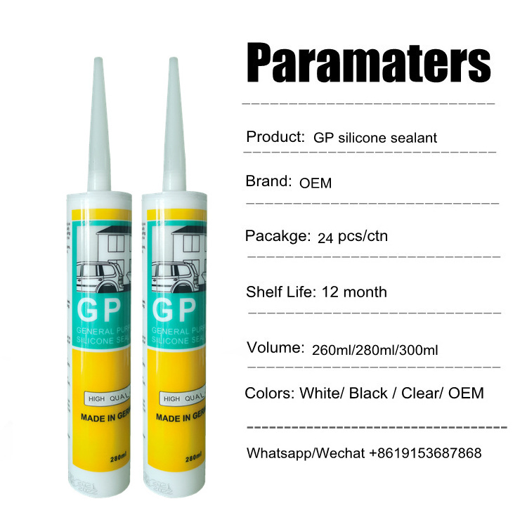 High Adhesion Acid Glass Silicone Sealant Adhesive for household windows and doors gap filler