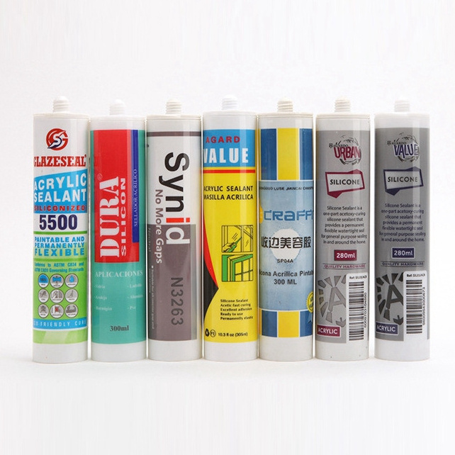 Shandong High Quality OEM 300ml 280ml clear and white acrylic painters caulk