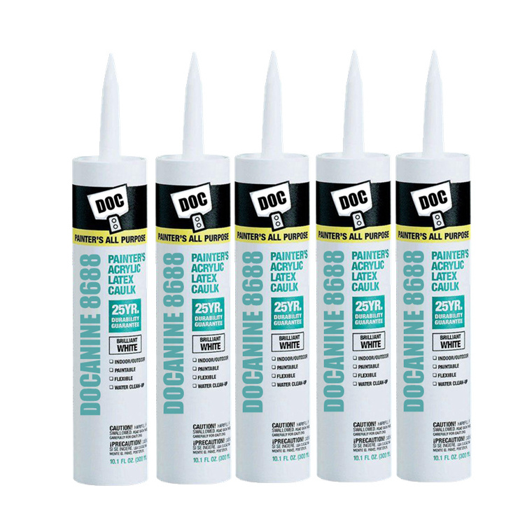 Shandong High Quality OEM 300ml 280ml clear and white acrylic painters caulk