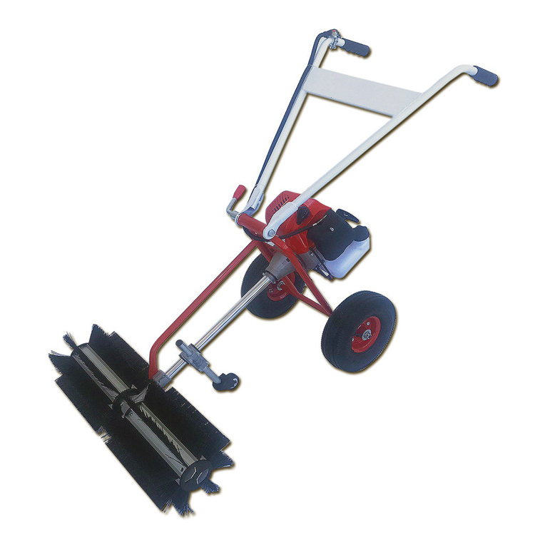 Mini Cleaning Street Sweeper Gasoline Sports Playground Portable Combing Machine Artificial Turf Grass Sweeper